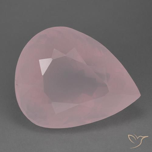 83.50ct Натуральный Светло-розовый разных оттенков Розовый кварц, Форма груши, Прозрачный