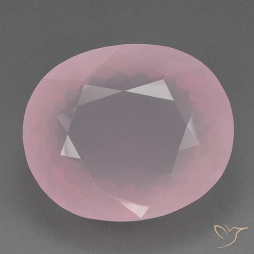 89.42ct Натуральный Средне-розово-розовый Розовый кварц, Овал, Прозрачный