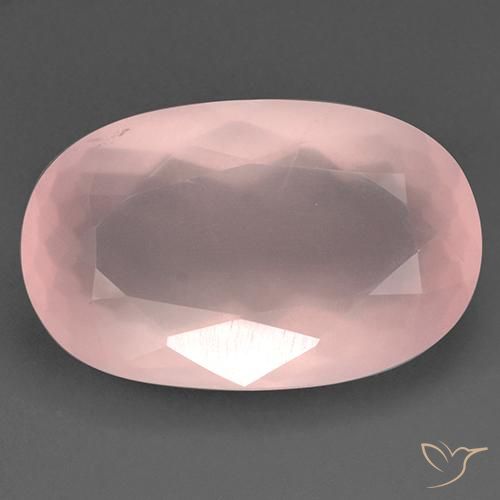 55.44ct Натуральный Средний розовый Розовый кварц, Овал, Прозрачный