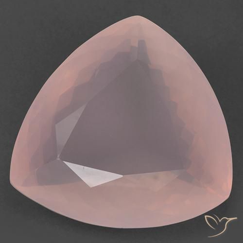 104.33ct Натуральный Светло-кораллово-розовый Розовый кварц, Триллион, Прозрачный