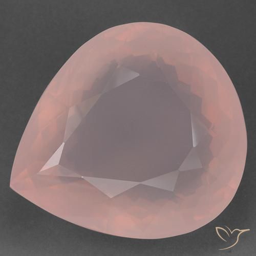 96.78ct Натуральный Фламинго Розовый Розовый кварц, Форма груши, Прозрачный