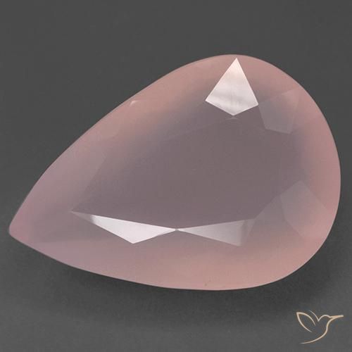 188.20ct Натуральный Средний розовый Розовый кварц, Форма груши, Полупрозрачный