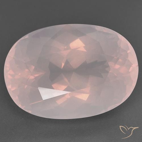 51.90ct Натуральный Светло-розовый Розовый кварц, Овал, Прозрачный