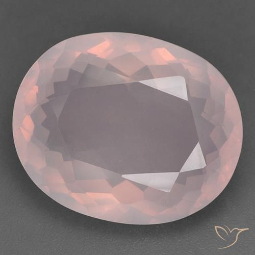 24.14ct Натуральный Оттенки розового Розовый кварц, Овал, Прозрачный