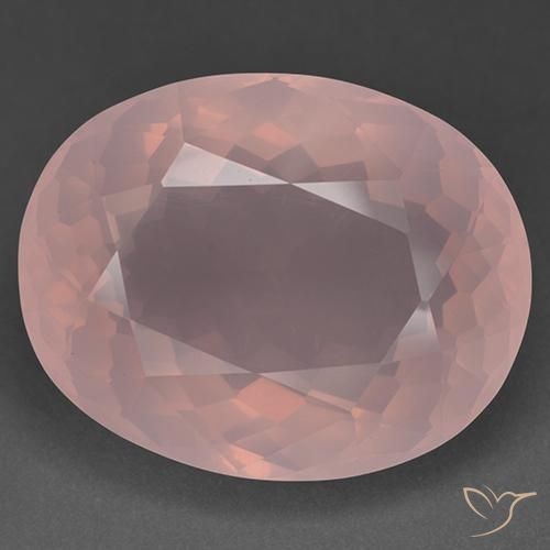 56.48ct Натуральный Оттенки розового Розовый кварц, Овал, Прозрачный