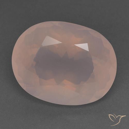 22.88ct Натуральный Средний розовый Розовый кварц, Овал, Прозрачный