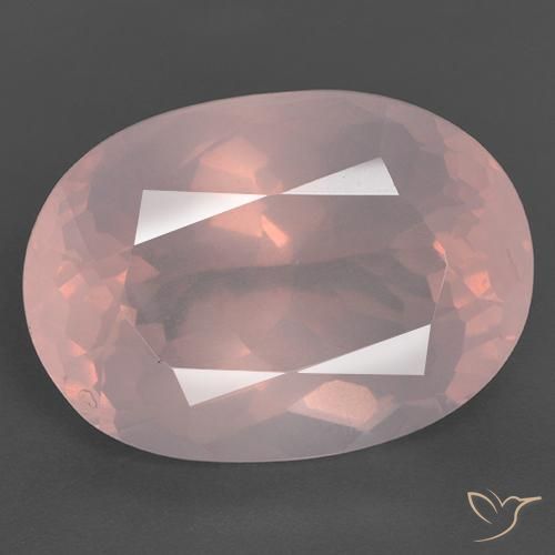 28.05ct Натуральный Ярко-розовый Розовый кварц, Овал, Прозрачный