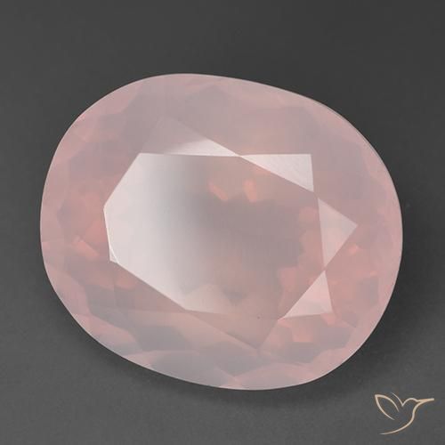 35.66ct Натуральный Светло-розовый Розовый кварц, Овал, Прозрачный