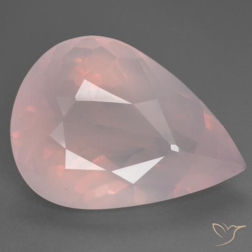 28.83ct Натуральный Оттенки розового Розовый кварц, Форма груши, Прозрачный