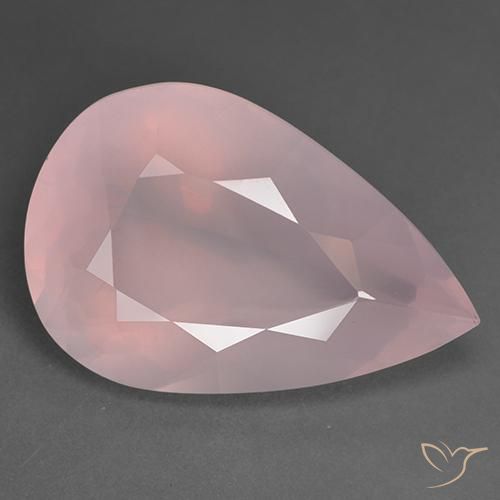 43.39ct Натуральный Оттенки розового Розовый кварц, Форма груши, Прозрачный