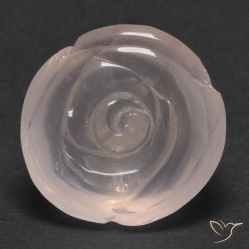 17.48ct Натуральный Фламинго Розовый Розовый кварц, Огранка Цветок, Полупрозрачный