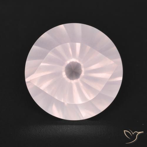 5.59ct Натуральный Светло-розовый Розовый кварц, Круглый, Прозрачный