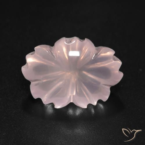 6.60ct Натуральный Светло-кораллово-розовый Розовый кварц, Огранка Цветок, Прозрачный