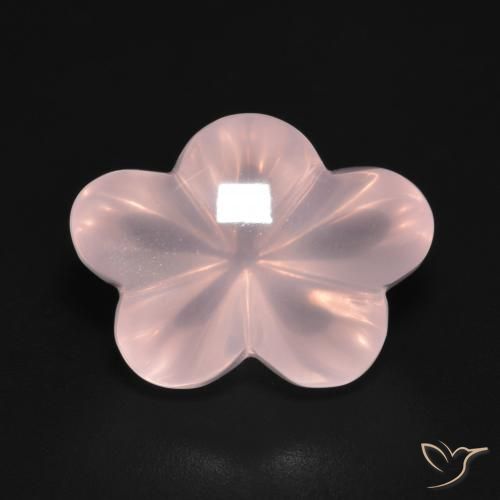 9.48ct Натуральный Средне-светло-розовый Розовый кварц, Огранка Цветок, Прозрачный