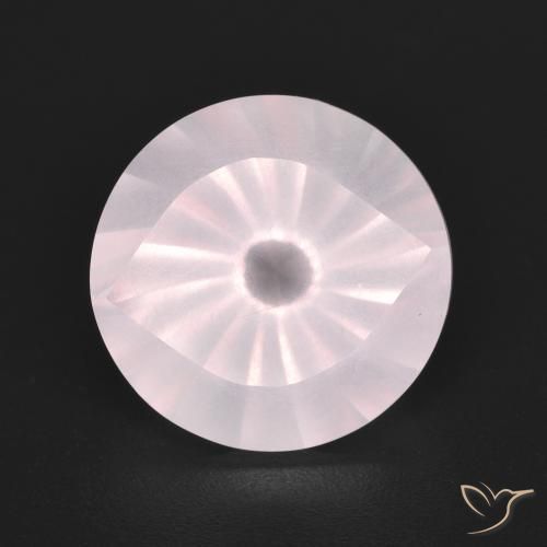 5.64ct Натуральный Очень светло-розовый Розовый кварц, Круглый, Прозрачный