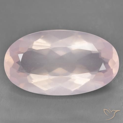 29.20ct Натуральный Светло-розовый разных оттенков Розовый кварц, Овал, Прозрачный