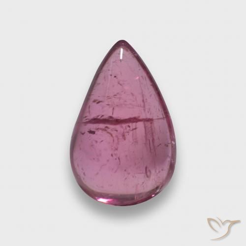 2.27ct Натуральный Темно-пурпурный-розовый Рубеллит Турмалин, Форма груши, Прозрачный