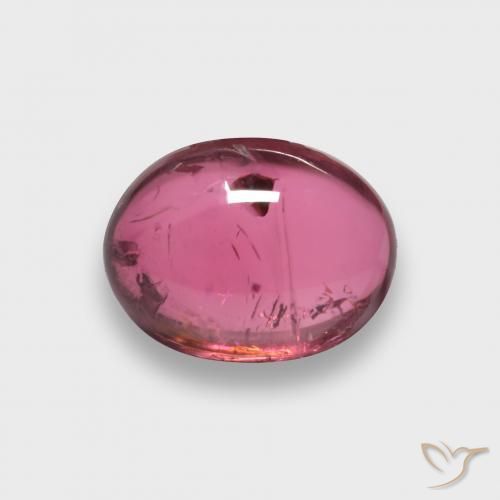 2.28ct Натуральный Малиново-красный Рубеллит Турмалин, Овал, Полупрозрачный