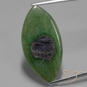 7.25ct Натуральный Многоцветный Рубин в фуксите, Маркиза, Полупрозрачный