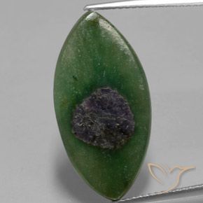 8.51ct Натуральный Многоцветный Рубин в фуксите, Маркиза, Полупрозрачный