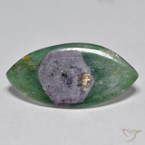 7.35ct Натуральный Многоцветный Рубин в фуксите, Маркиза, Полупрозрачный