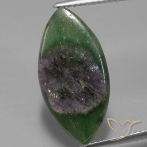 6.51ct Натуральный Многоцветный Рубин в фуксите, Маркиза, Полупрозрачный