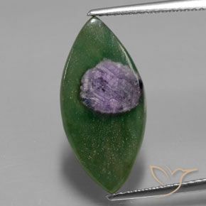 5.26ct Натуральный Многоцветный Рубин в фуксите, Маркиза, Полупрозрачный