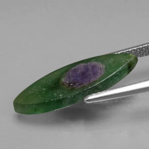 3.70 карата, натуральный Двуцветный Рубин в Фуксите, Маркиза, Полупрозрачный