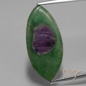 5.33ct Натуральный Многоцветный Рубин в фуксите, Маркиза, Полупрозрачный