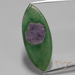 5.57ct Натуральный Многоцветный Рубин в фуксите, Маркиза, Полупрозрачный