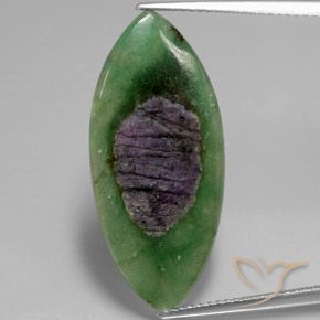 8.77ct Натуральный Многоцветный Рубин в фуксите, Маркиза, Полупрозрачный