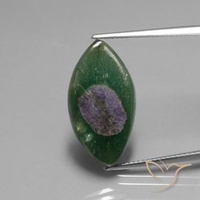 10.31ct Натуральный Многоцветный Рубин в фуксите, Маркиза, Полупрозрачный