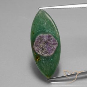 10.40ct Натуральный Многоцветный Рубин в фуксите, Маркиза, Полупрозрачный