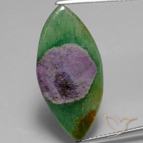 7.82ct Натуральный Многоцветный Рубин в фуксите, Маркиза, Полупрозрачный