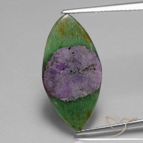 5.03ct Натуральный Многоцветный Рубин в фуксите, Маркиза, Полупрозрачный