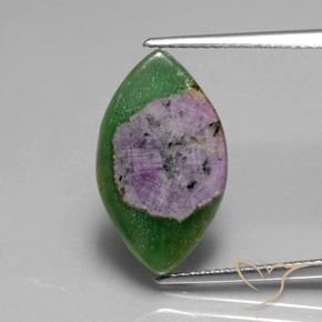 6.69ct Натуральный Многоцветный Рубин в фуксите, Маркиза, Полупрозрачный