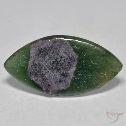 6.63ct Натуральный Многоцветный Рубин в фуксите, Маркиза, Полупрозрачный