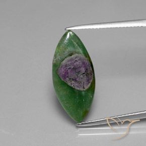 5.08ct Натуральный Многоцветный Рубин в фуксите, Маркиза, Полупрозрачный