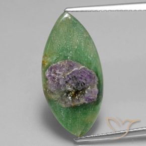 5.75ct Натуральный Многоцветный Рубин в фуксите, Маркиза, Полупрозрачный