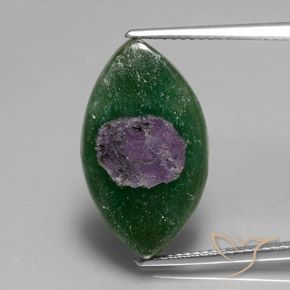 10.32ct Натуральный Многоцветный Рубин в фуксите, Маркиза, Полупрозрачный