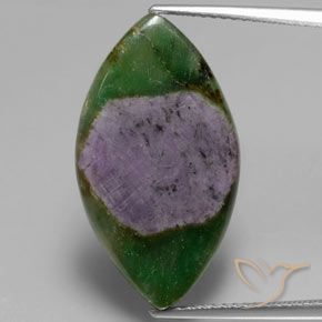 11.36ct Натуральный Многоцветный Рубин в фуксите, Маркиза, Полупрозрачный