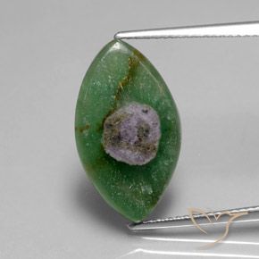 5.08ct Натуральный Многоцветный Рубин в фуксите, Маркиза, Полупрозрачный