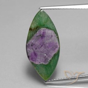 6.28ct Натуральный Многоцветный Рубин в фуксите, Маркиза, Полупрозрачный
