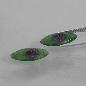  карата, натуральный Двуцветный Рубин в Фуксите, Маркиза, Полупрозрачный