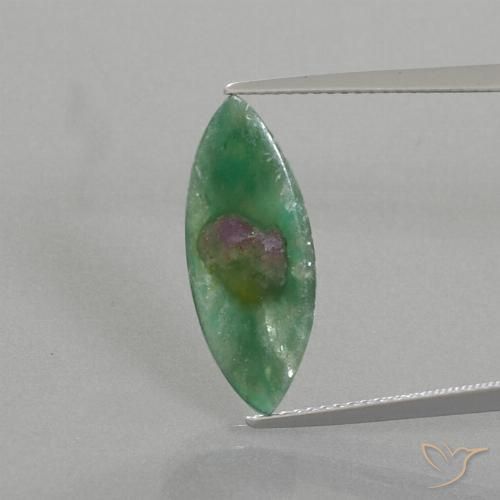 3.31ct Натуральный Многоцветный Рубин в фуксите, Маркиза, Полупрозрачный
