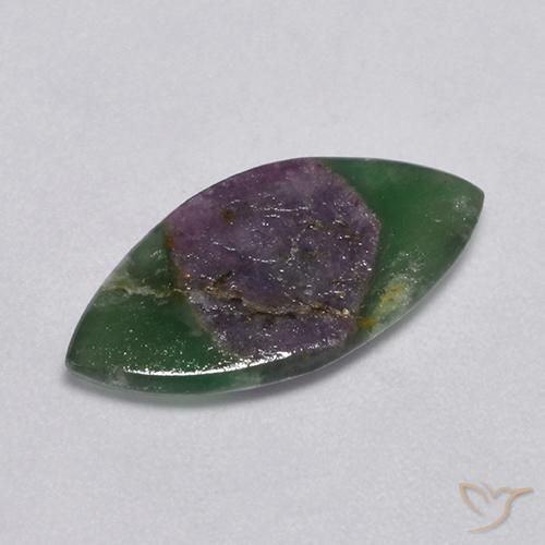 4.54ct Натуральный Многоцветный Рубин в фуксите, Маркиза, Полупрозрачный