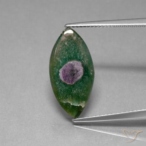 5.46ct Натуральный Многоцветный Рубин в фуксите, Маркиза, Полупрозрачный