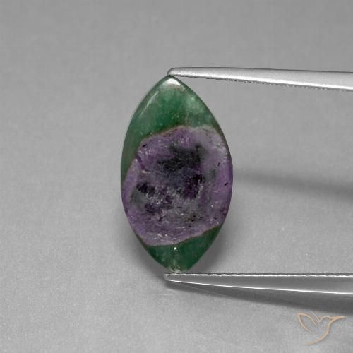 4.70ct Натуральный Многоцветный Рубин в фуксите, Маркиза, Полупрозрачный