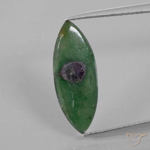 3.00ct Натуральный Многоцветный Рубин в фуксите, Маркиза, Полупрозрачный