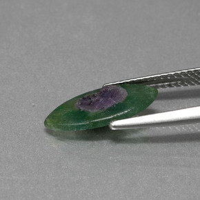 1.47 карата, натуральный Двуцветный Рубин в Фуксите, Маркиза, Полупрозрачный